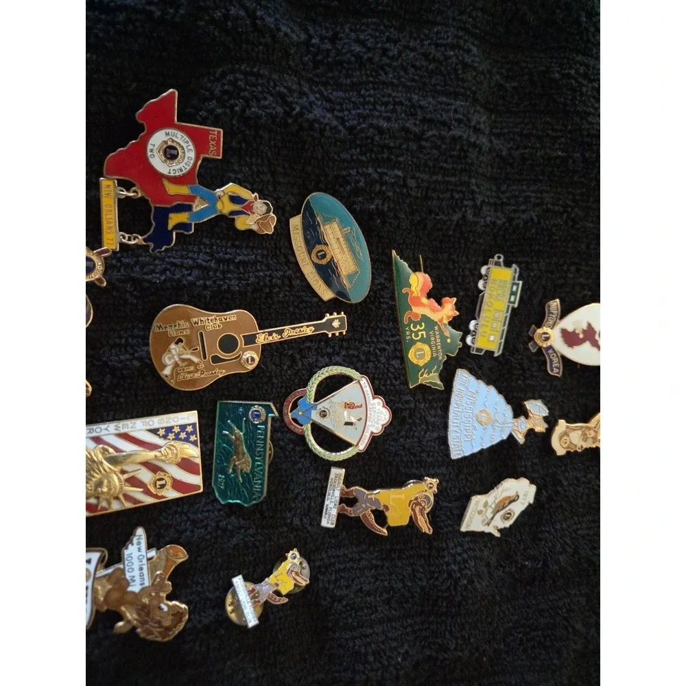 Vintage Lot Of 33 Lions Club Pins